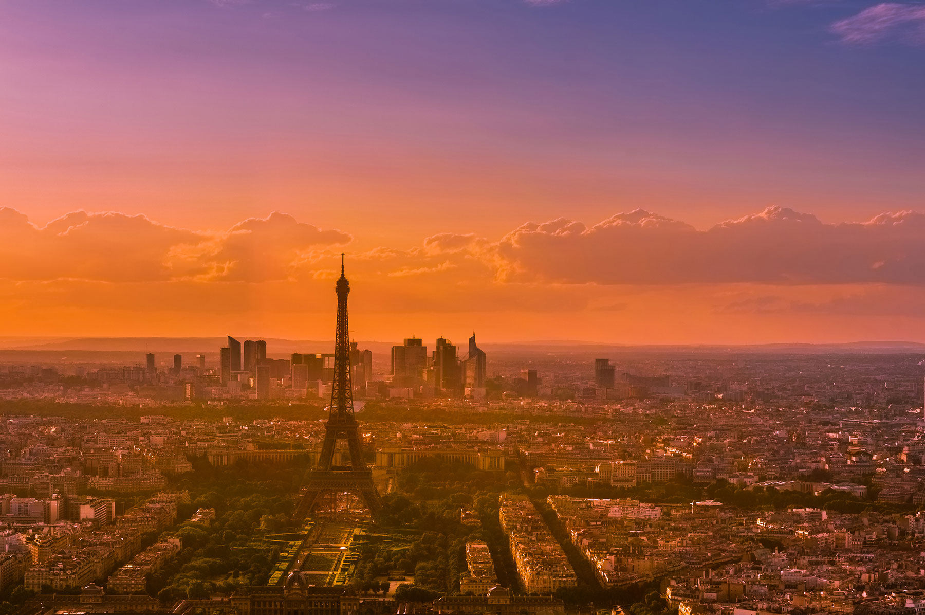 Blick von Sacre Coer Sykline Paris