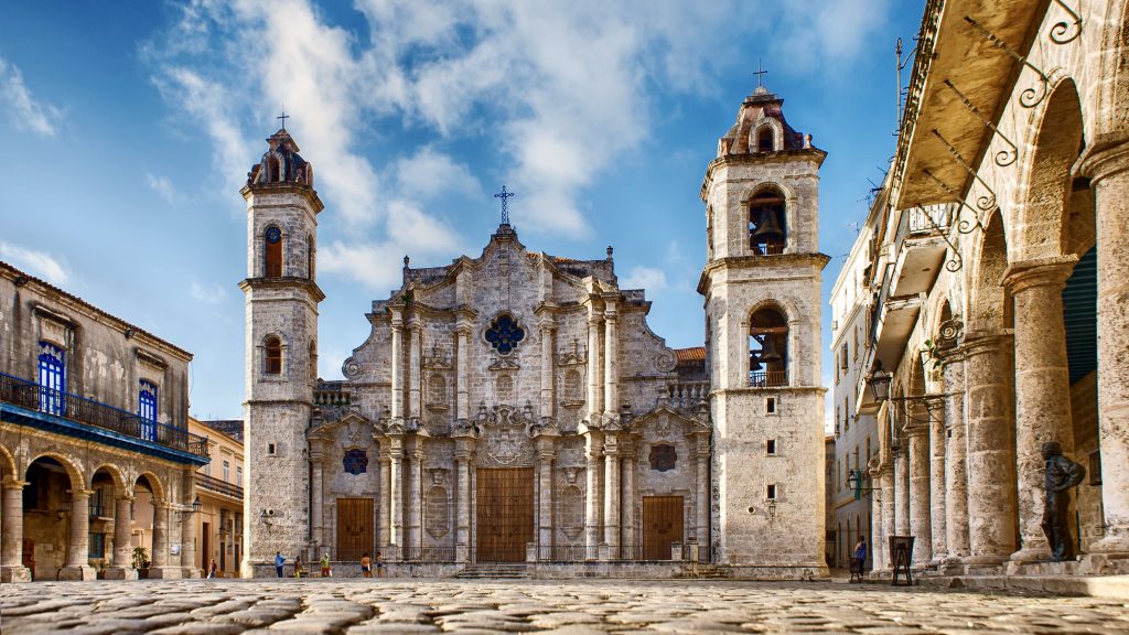 Cathedral of old Havana view